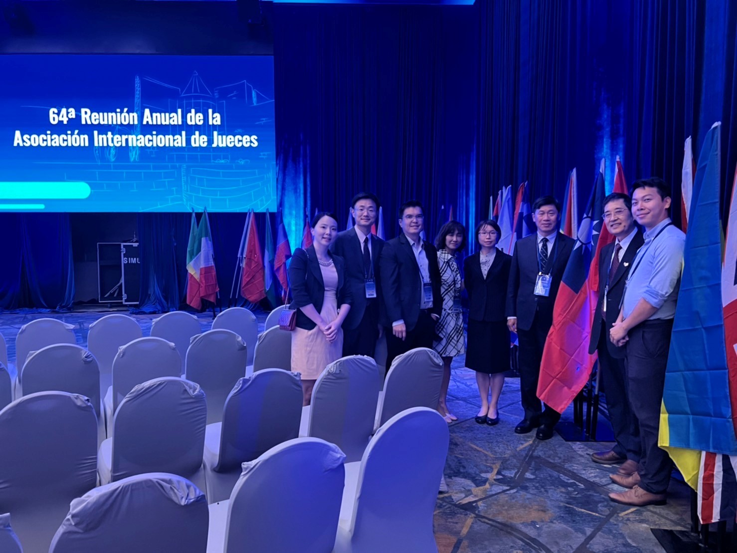 The delegation of Judicial Yuan and the Judges Association of ROC (Taiwan) at the Central Council of the 64th annual meeting of the IAJ. (Tel Aviv, Israel)